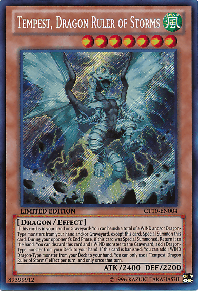 Tempest, Dragon Ruler of Storms [CT10-EN004] Secret Rare - Josh's Cards