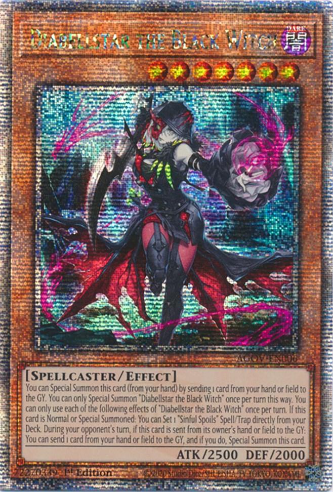 Diabellstar the Black Witch (Quarter Century Secret Rare) [AGOV-EN006] Quarter Century Secret Rare - Josh's Cards