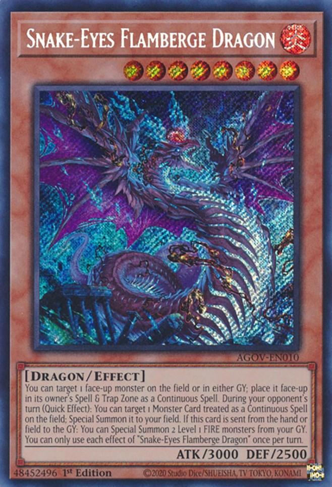 Snake-Eyes Flamberge Dragon [AGOV-EN010] Secret Rare - Josh's Cards