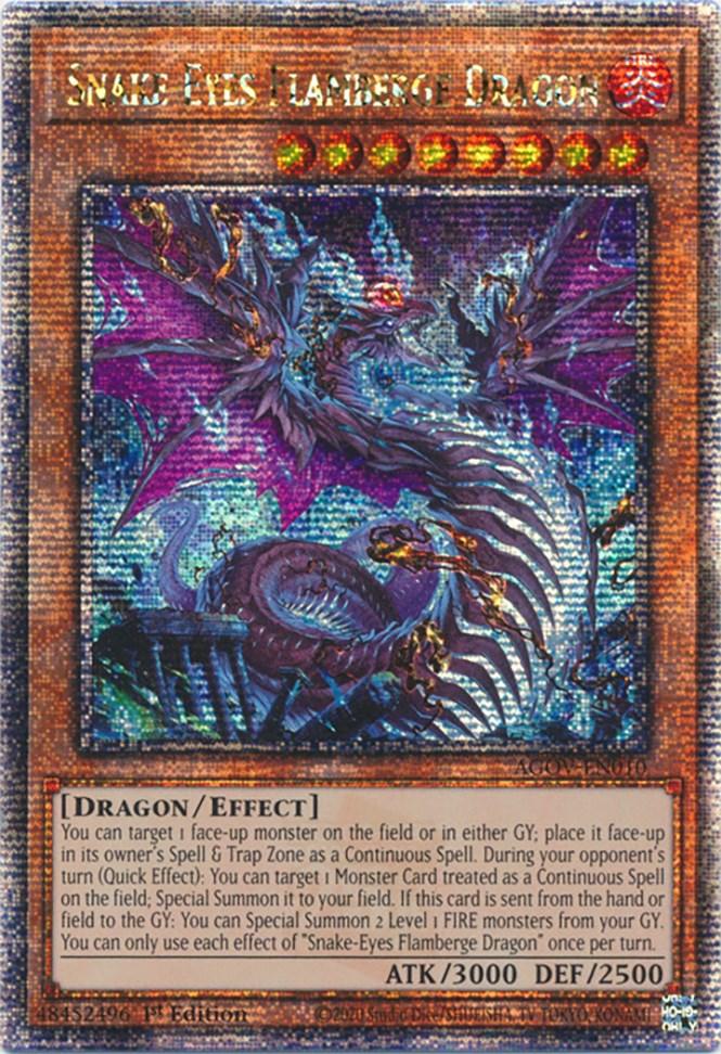 Snake-Eyes Flamberge Dragon (Quarter Century Secret Rare) [AGOV-EN010] Quarter Century Secret Rare - Josh's Cards