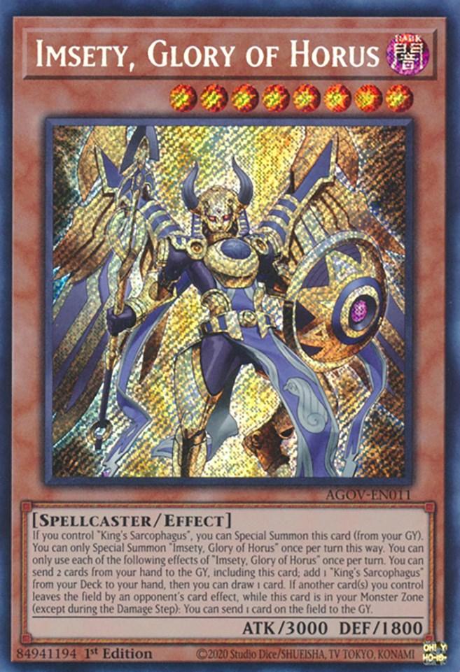 Imsety, Glory of Horus [AGOV-EN011] Secret Rare - Josh's Cards