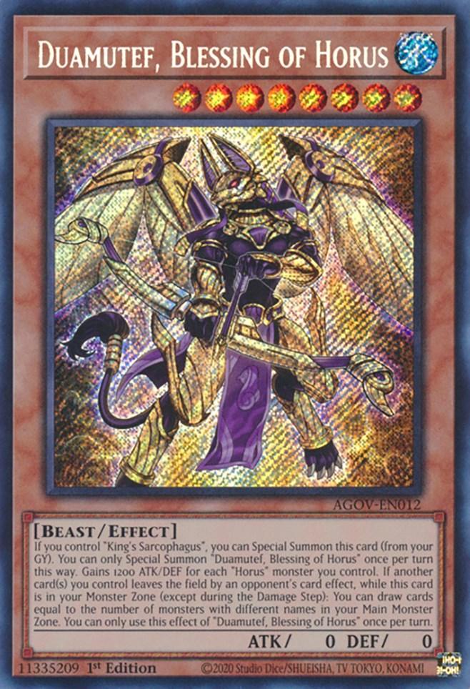 Duamutef, Blessing of Horus [AGOV-EN012] Secret Rare - Josh's Cards