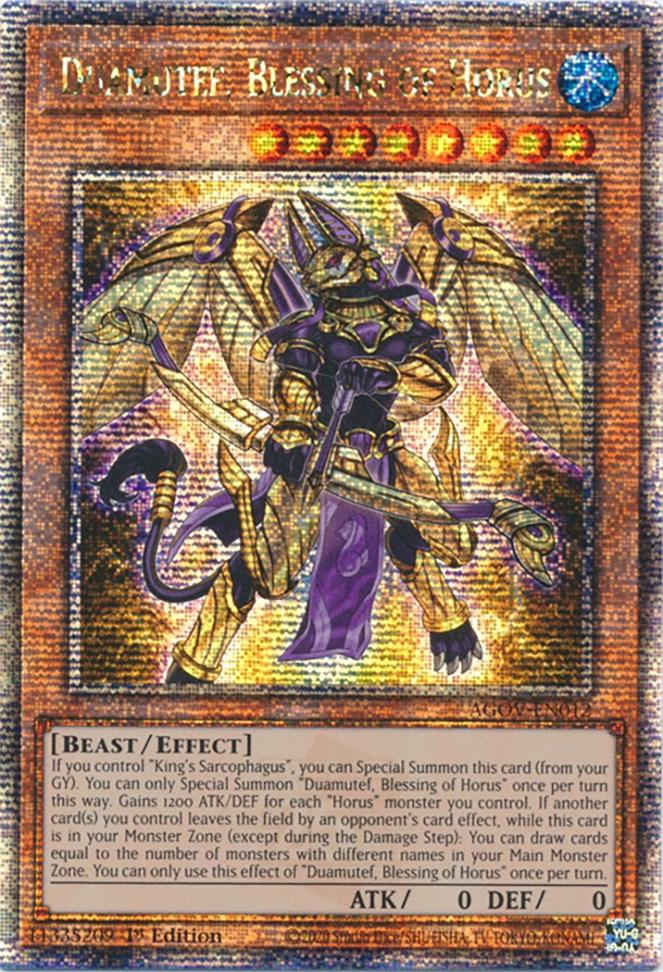 Duamutef, Blessing of Horus (Quarter Century Secret Rare) [AGOV-EN012] Quarter Century Secret Rare - Josh's Cards