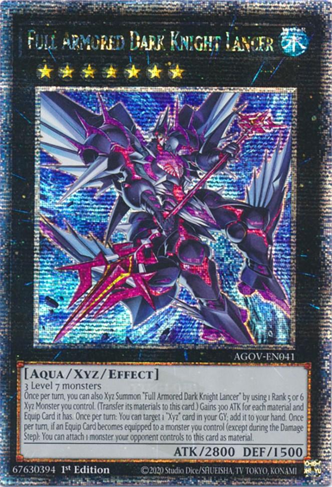 Full Armored Dark Knight Lancer (Quarter Century Secret Rare) [AGOV-EN041] Quarter Century Secret Rare - Josh's Cards