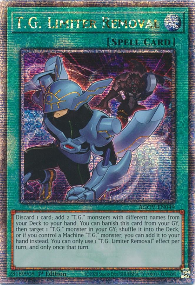 T.G. Limiter Removal (Quarter Century Secret Rare) [AGOV-EN049] Quarter Century Secret Rare - Josh's Cards