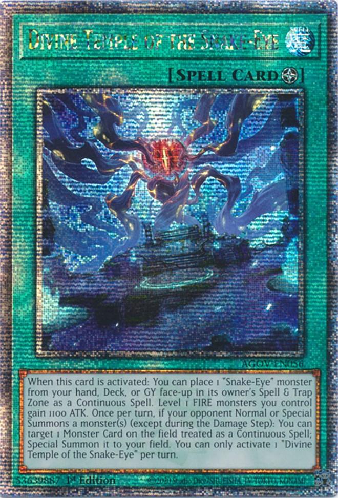 Divine Temple of the Snake-Eye (Quarter Century Secret Rare) [AGOV-EN056] Quarter Century Secret Rare - Josh's Cards