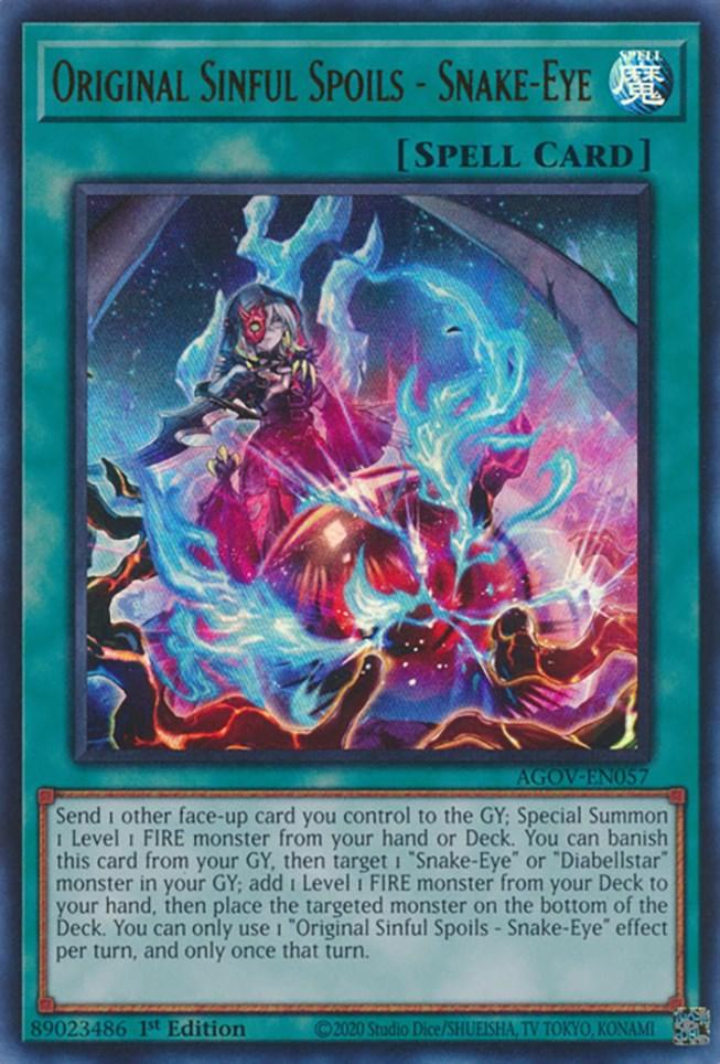 Original Sinful Spoils - Snake-Eye [AGOV-EN057] Ultra Rare - Josh's Cards