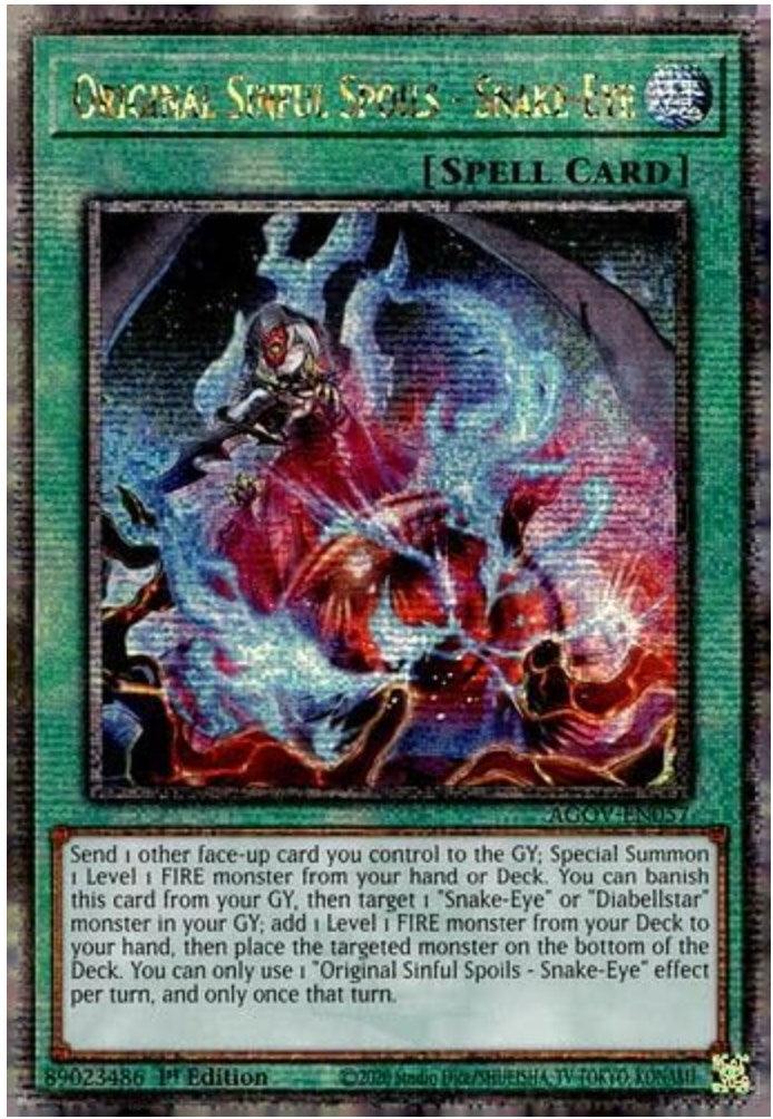 Original Sinful Spoils - Snake-Eye (Quarter Century Secret Rare) [AGOV-EN057] Quarter Century Secret Rare - Josh's Cards