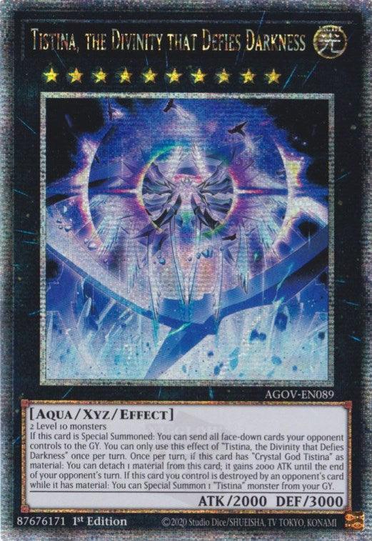 Tistina, the Divinity that Defies Darkness (Quarter Century Secret Rare) [AGOV-EN089] Quarter Century Secret Rare - Josh's Cards