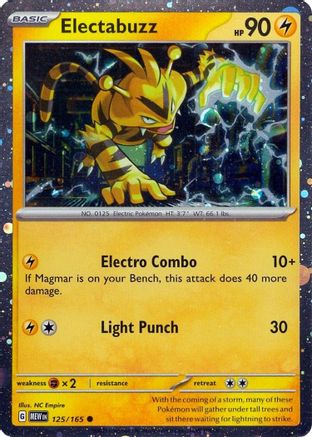 Electabuzz (Cosmos Holo) 125/165 - Miscellaneous Cards & Products Holofoil