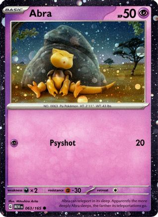 Abra (Cosmos Holo) 063/165 - Miscellaneous Cards & Products Holofoil