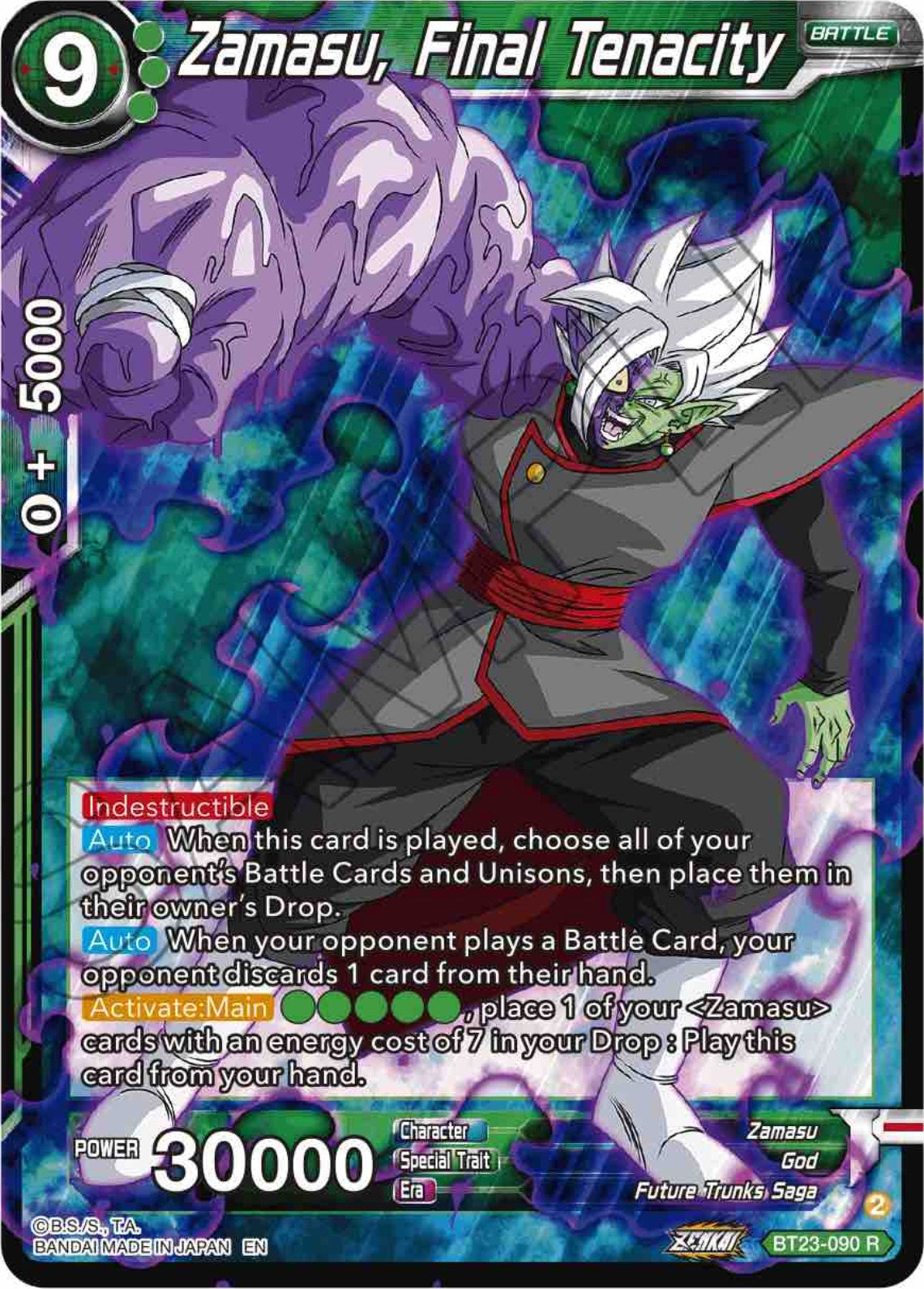Zamasu, Final Tenacity (BT23-090) [Perfect Combination] Parallel Foil