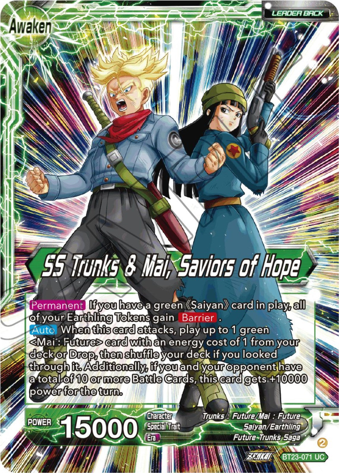 Trunks & Mai // SS Trunks & Mai, Saviors of Hope (BT23-071) [Perfect Combination] Parallel Foil