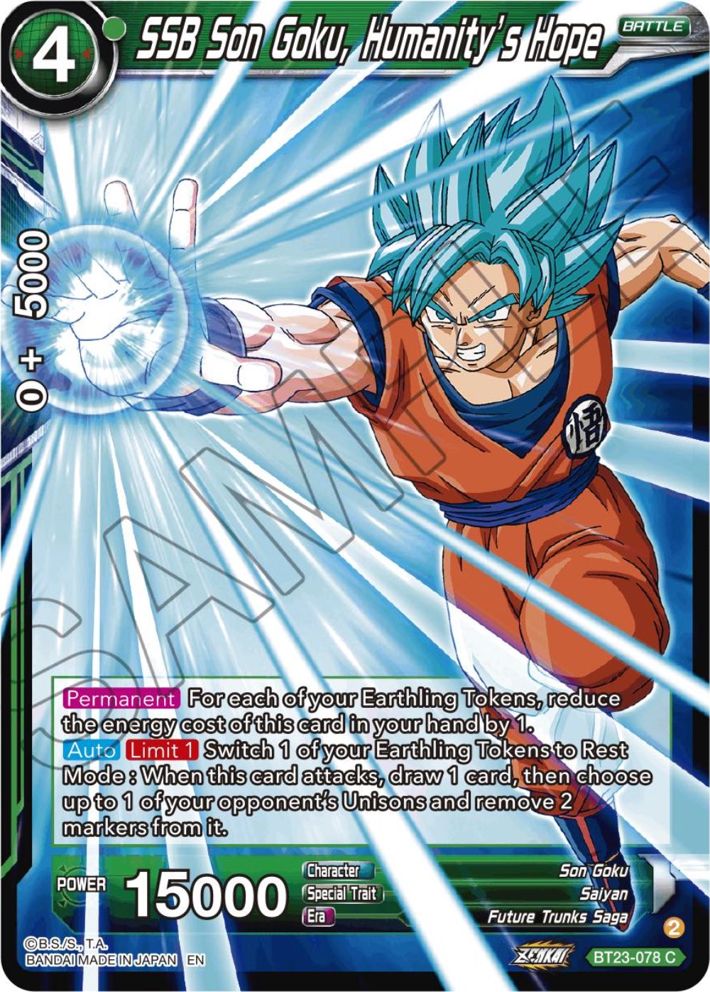 SSB Son Goku, Humanity's Hope (BT23-078) [Perfect Combination] Parallel Foil