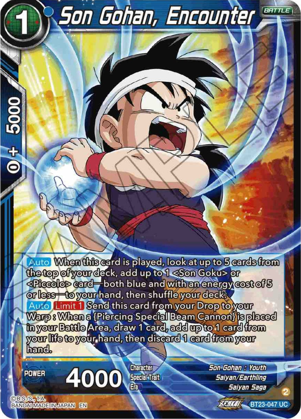 Son Gohan, Encounter (BT23-047) [Perfect Combination] Parallel Foil