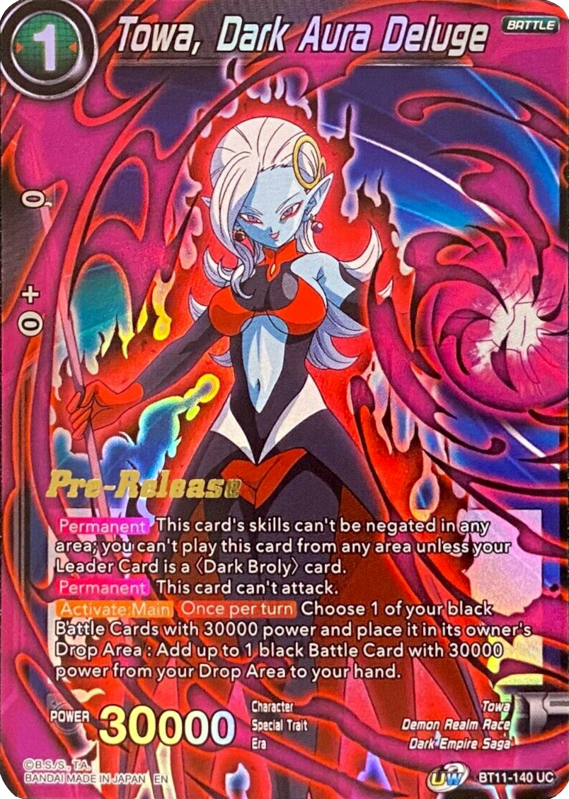 Towa, Dark Aura Deluge (BT11-140) [Vermilion Bloodline Prerelease Promos] Parallel Foil
