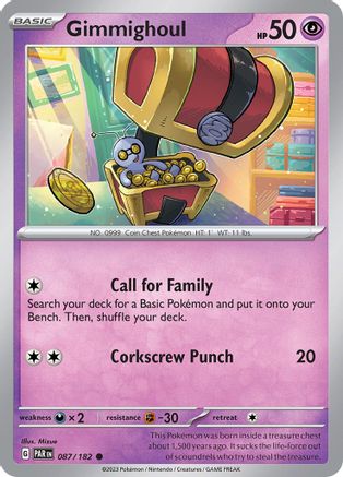 Gimmighoul 087/182 - SV04 Paradox Rift Reverse Holofoil
