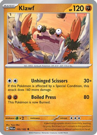 Klawf 105/182 - SV04 Paradox Rift Reverse Holofoil
