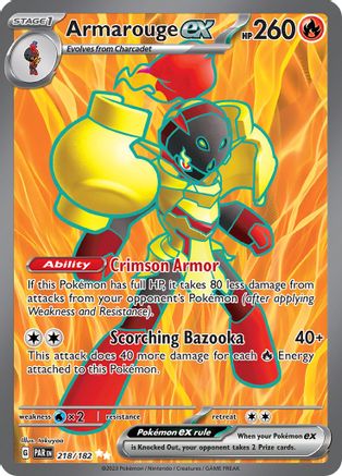 Armarouge ex 218/182 - SV04 Paradox Rift Holofoil