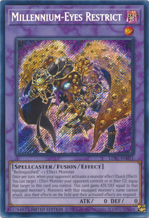 Millennium-Eyes Restrict [LDS1-EN051] Secret Rare - Josh's Cards