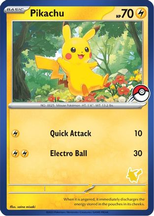 Pikachu (Blue Border)  - My First Battle
