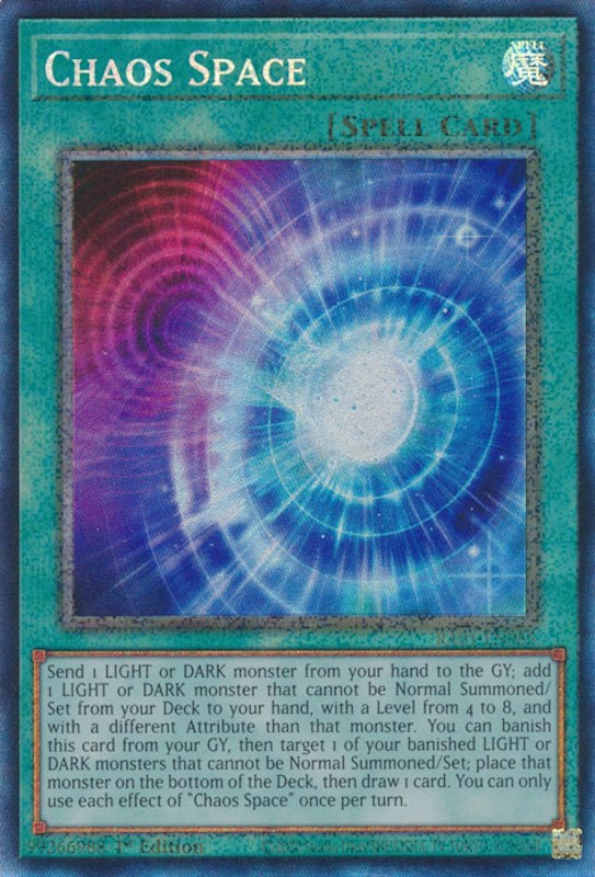 Chaos Space (PCR) (RA01-EN065) - 25th Anniversary Rarity Collection 1st Edition