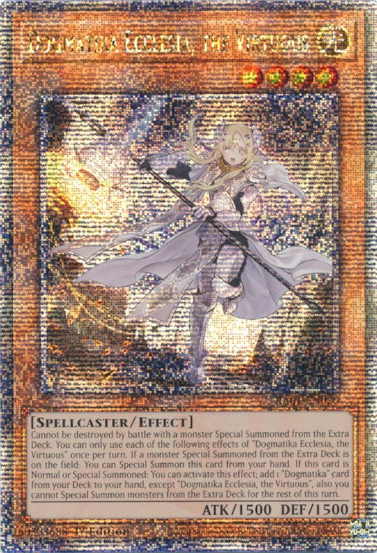 Dogmatika Ecclesia, the Virtuous (Quarter Century Secret Rare) (RA01-EN020) - 25th Anniversary Rarity Collection 1st Edition