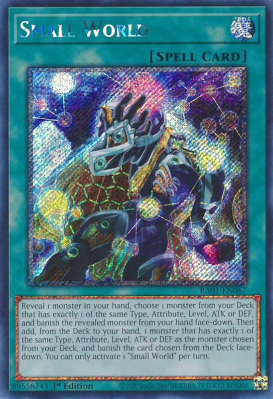 Small World (Platinum Secret Rare) (RA01-EN067) - 25th Anniversary Rarity Collection 1st Edition
