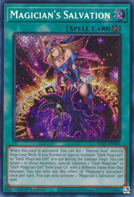 Magician's Salvation (Secret Rare) (RA01-EN068) - 25th Anniversary Rarity Collection 1st Edition