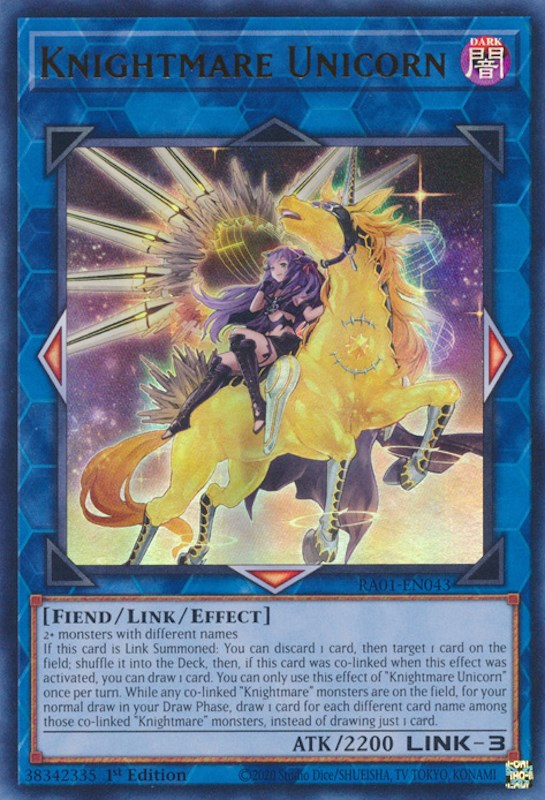 Knightmare Unicorn (Alternate Art) (UR) (RA01-EN043) - 25th Anniversary Rarity Collection 1st Edition