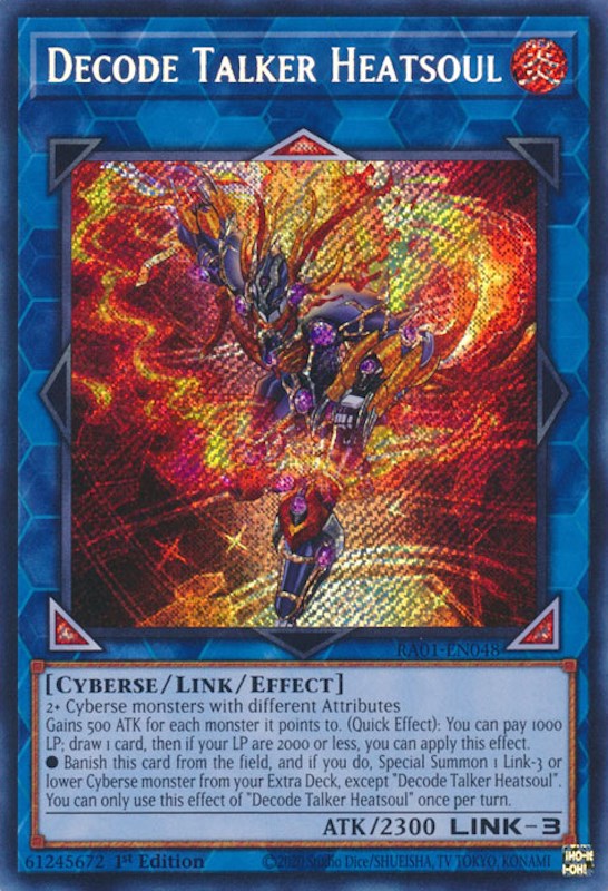 Decode Talker Heatsoul (Secret Rare) (RA01-EN048) - 25th Anniversary Rarity Collection 1st Edition