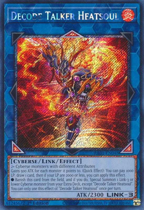 Decode Talker Heatsoul (Platinum Secret Rare) (RA01-EN048) - 25th Anniversary Rarity Collection 1st Edition