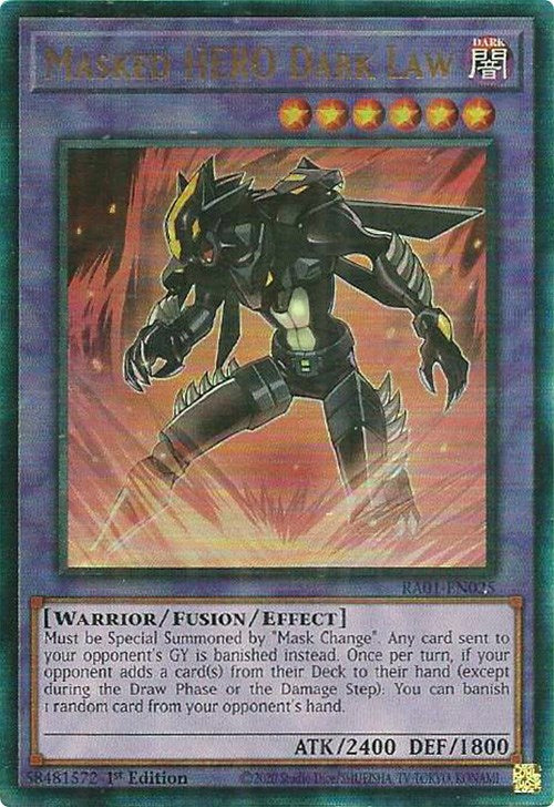 Masked HERO Dark Law (PUR) (RA01-EN025) - 25th Anniversary Rarity Collection 1st Edition
