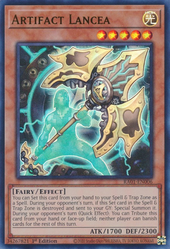 Artifact Lancea (UR) (RA01-EN006) - 25th Anniversary Rarity Collection 1st Edition