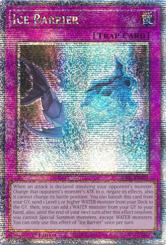 Ice Barrier (Quarter Century Secret Rare) (RA01-EN071) - 25th Anniversary Rarity Collection 1st Edition
