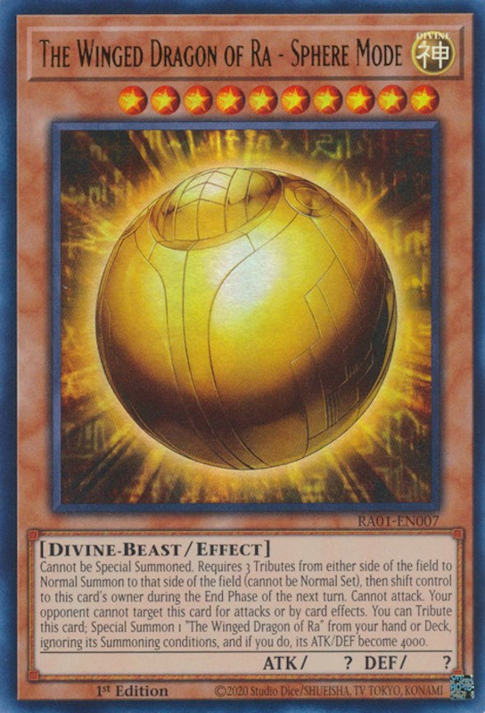 The Winged Dragon of Ra - Sphere Mode (UR) (RA01-EN007) - 25th Anniversary Rarity Collection 1st Edition