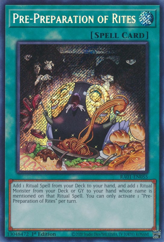 Pre-Preparation of Rites (Secret Rare) (RA01-EN055) - 25th Anniversary Rarity Collection 1st Edition