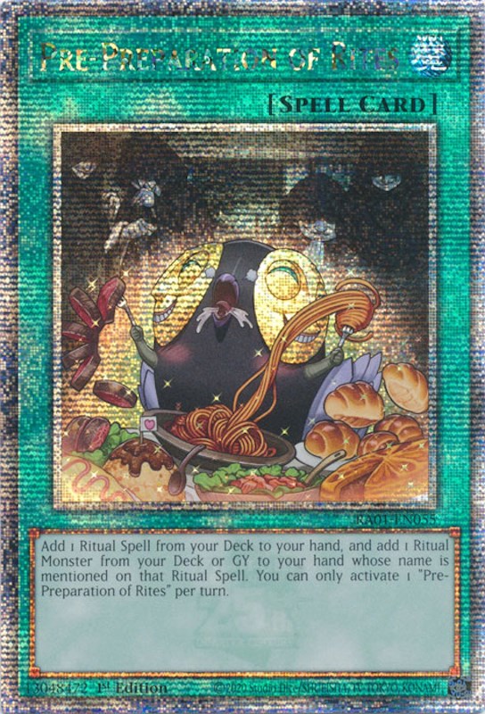 Pre-Preparation of Rites (Quarter Century Secret Rare) (RA01-EN055) - 25th Anniversary Rarity Collection 1st Edition