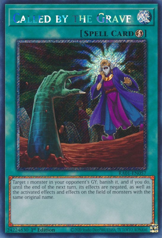 Called by the Grave (Platinum Secret Rare) (RA01-EN057) - 25th Anniversary Rarity Collection 1st Edition