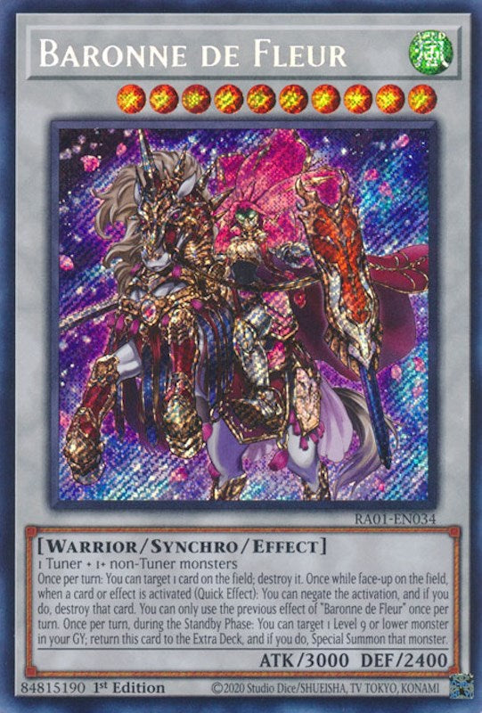 Baronne de Fleur (Secret Rare) (RA01-EN034) - 25th Anniversary Rarity Collection 1st Edition