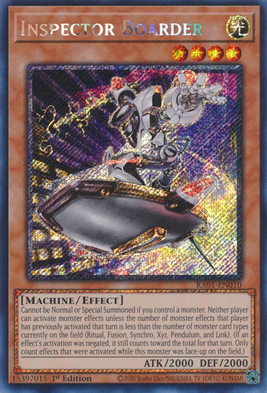 Inspector Boarder (Platinum Secret Rare) (RA01-EN010) - 25th Anniversary Rarity Collection 1st Edition