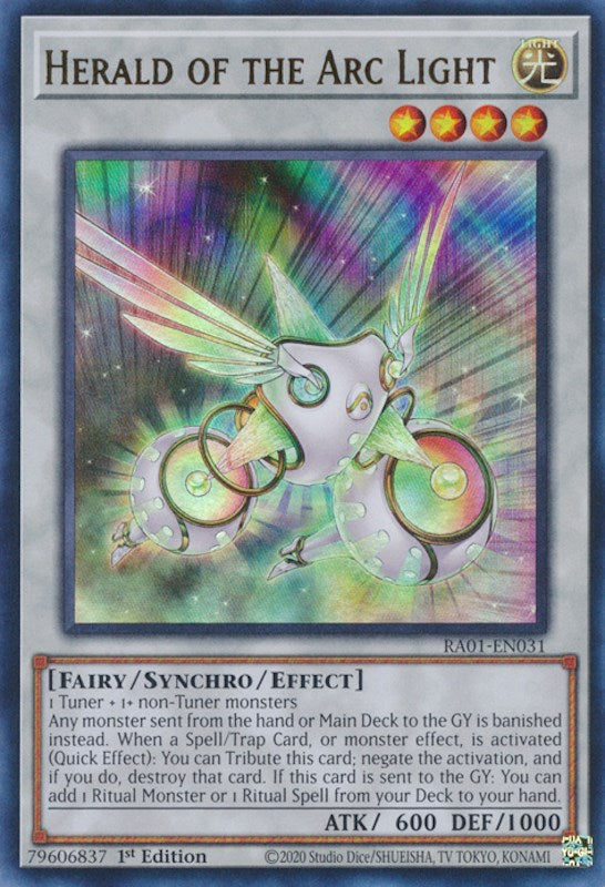 Herald of the Arc Light (UR) (RA01-EN031) - 25th Anniversary Rarity Collection 1st Edition