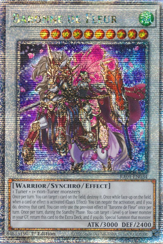 Baronne de Fleur (Quarter Century Secret Rare) (RA01-EN034) - 25th Anniversary Rarity Collection 1st Edition