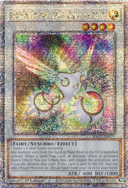 Herald of the Arc Light (Quarter Century Secret Rare) (RA01-EN031) - 25th Anniversary Rarity Collection 1st Edition