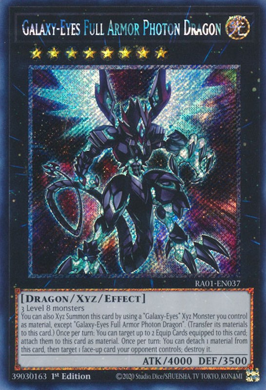 Galaxy-Eyes Full Armor Photon Dragon (Platinum Secret Rare) (RA01-EN037) - 25th Anniversary Rarity Collection 1st Edition