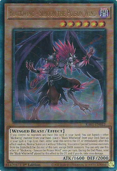 Blackwing - Simoon the Poison Wind (PUR) (RA01-EN012) - 25th Anniversary Rarity Collection 1st Edition