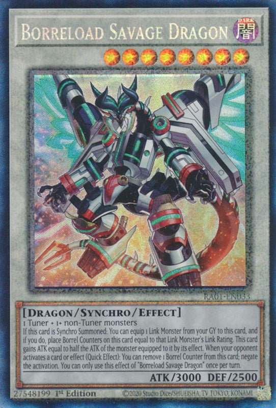 Borreload Savage Dragon (PCR) (RA01-EN033) - 25th Anniversary Rarity Collection 1st Edition