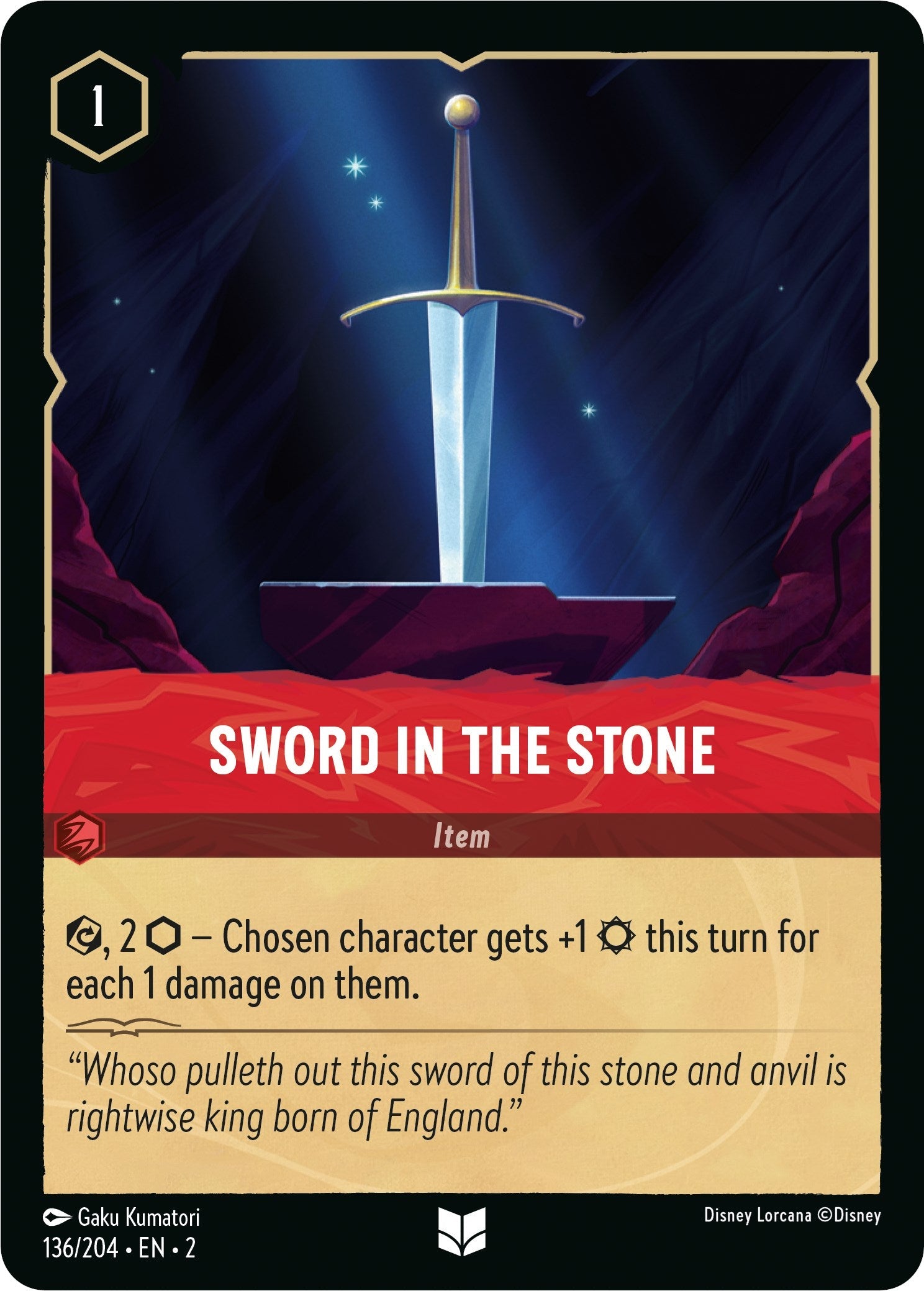Sword in the Stone (136/204) - Rise of the Floodborn Cold Foil
