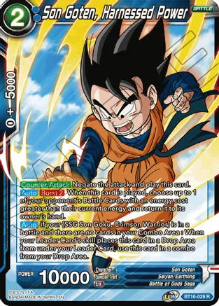 Son Goten, Harnessed Power (BT16-029) [Realm of the Gods] Parallel Foil