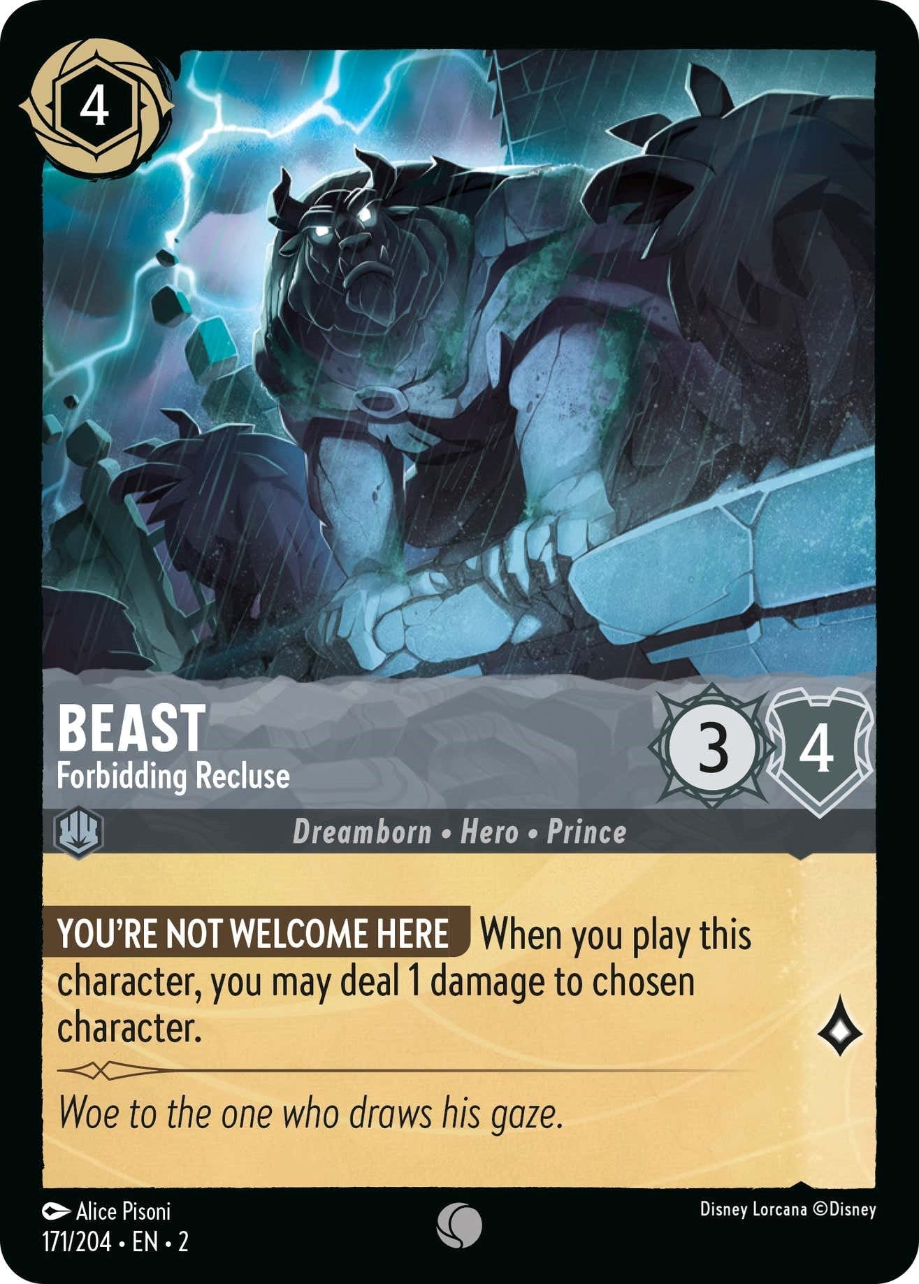 Beast - Forbidding Recluse (171/204) - Rise of the Floodborn Cold Foil